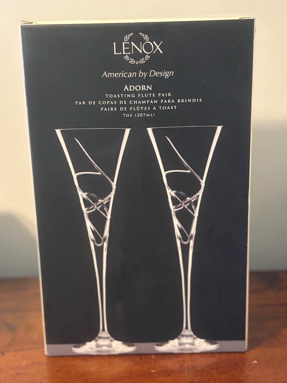 Lenox Adorn crystal champagne flute replacement glass-single flawless